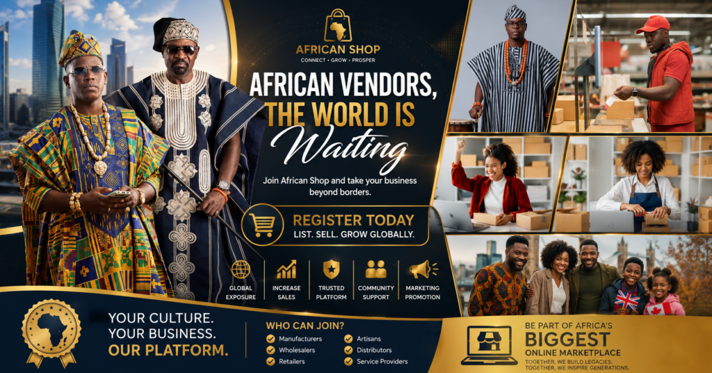 African vendors selling products online to diaspora customers