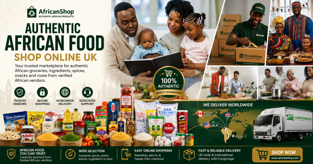 Authentic African food shop online UK with Nigerian groceries and African ingredients