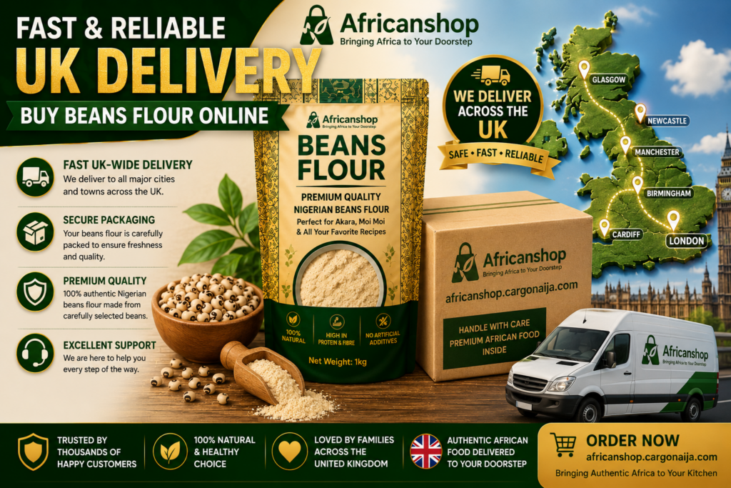 Beans flour delivered throughout London Manchester Birmingham Leeds Liverpool and the UK