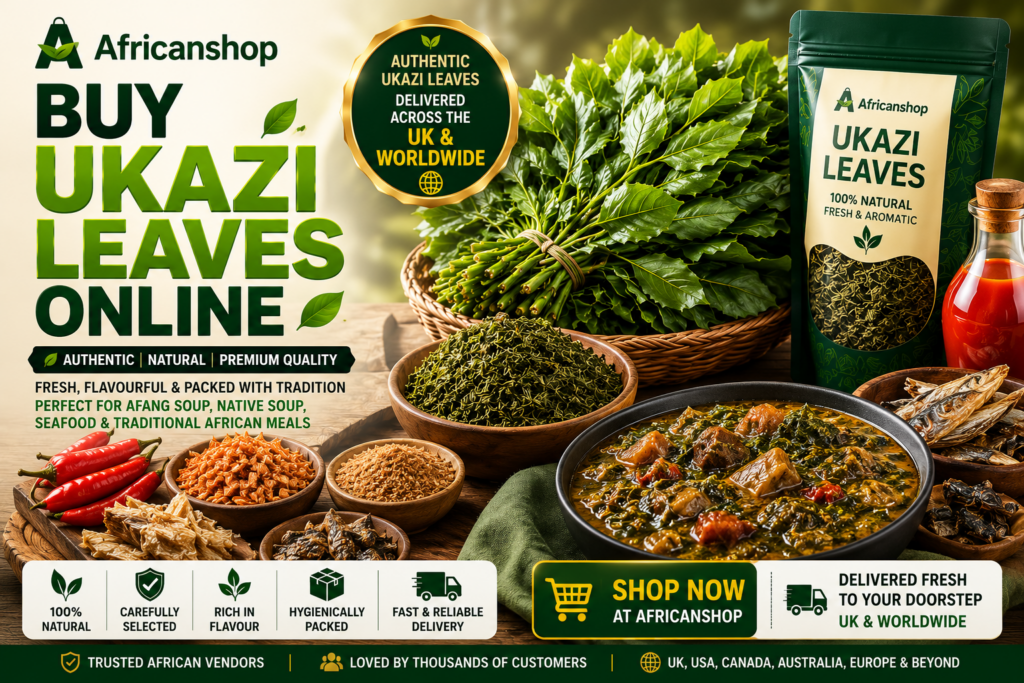 Buy Ukazi leaves online including fresh dried and sliced Ukazi leaves for Afang soup Native soup seafood soups and traditional African meals delivered across the UK and worldwide
