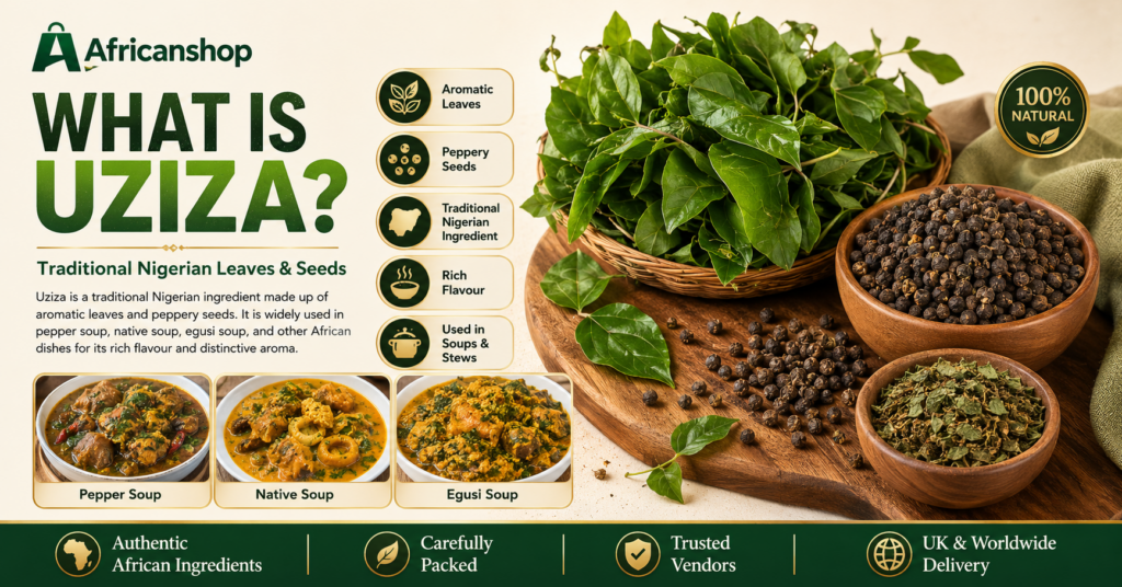 What is Uziza Nigerian Uziza leaves and seeds used for pepper soup native soup egusi soup stews and traditional African cooking
