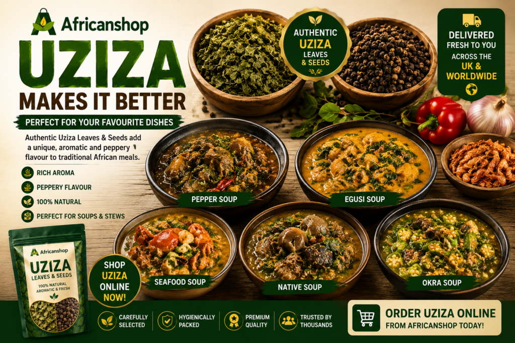 Uziza for pepper soup native soup egusi soup okra soup seafood soup and traditional Nigerian meals