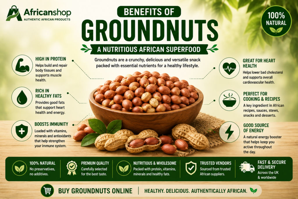 benefits of groundnuts as a protein rich African snack and cooking ingredient