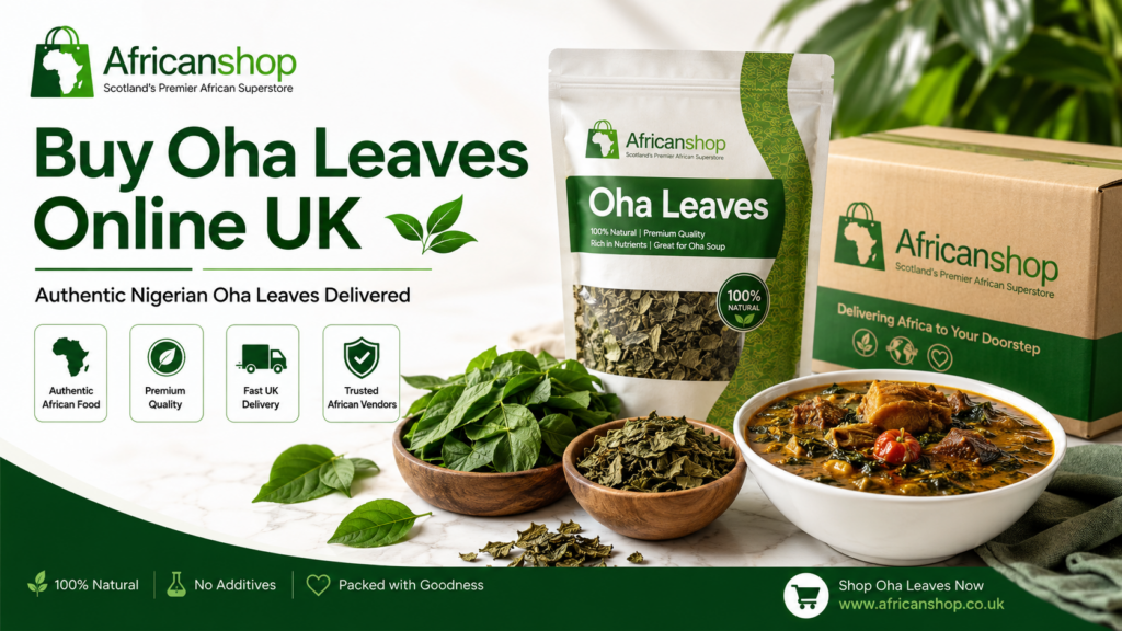Buy Oha leaves online UK from Africanshop with authentic Nigerian Oha leaves packed for delivery