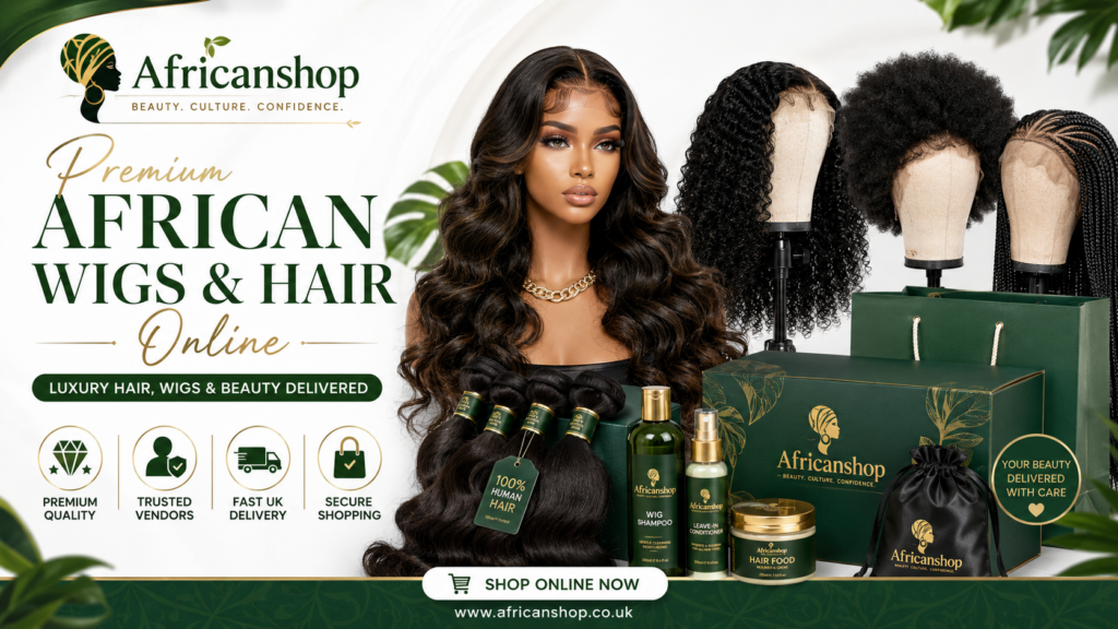 premium African wigs and hair online with lace wigs hair bundles extensions and beauty products from Africanshop