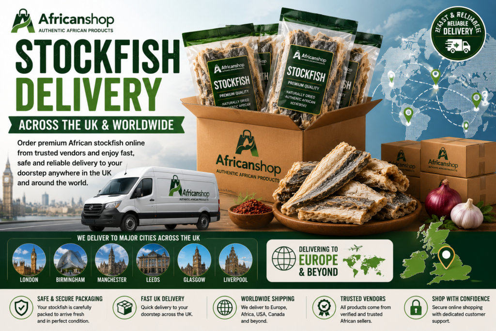 stockfish delivery across the UK and worldwide from Africanshop trusted African vendors